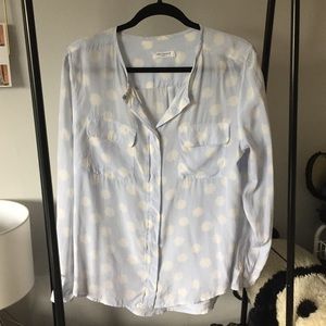 Equipment Femme long sleeve silk top L